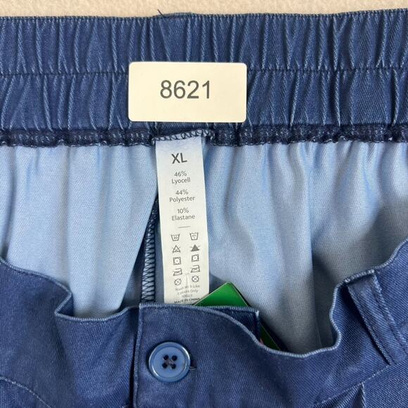 Halara Wide Leg Pants Women's XL Blue Lyocell Blend Front Pleated Slash Pockets - Picture 5 of 10